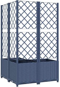 vidaXL vidaXL Donica ogrodowa z kratką, ciemnoszara, 80x80x136 cm, PP 6