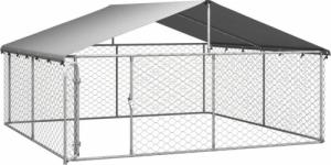 vidaXL Kojec z zadaszeniem dla psa, 300x300x150 cm 4