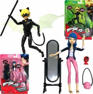 Playmates Toys Miraculous Biedronka Figurki Marinette + Czarny Kot i akcesoria 2