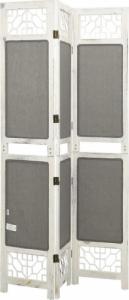 vidaXL Parawan 3-panelowy, szary, 105 x 165 cm, tkanina 4