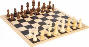 Small Foot Small Foot Zestaw drewniany klasycznych gier 2w1 duże szachy warcaby XL 45 cm 1