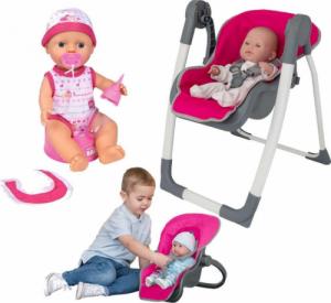 Simba LALKA BOBAS SIKA PIJE NEW BORN BABY + KRZESEŁKO DO KARMIENIA 1