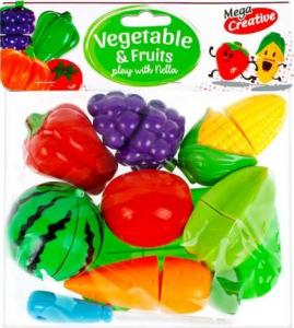 Mega Creative Zestaw warzywa i owoce na rzepy do krojenia z zieloną deską 1