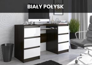 Biurko Mobene Modern N-32 Czarno-Białe 140 cm x 50 cm 1
