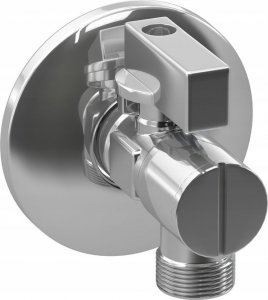 Hydroland ZAWÓR KĄT.KUL.1/2"-3/4" Z FILTREM I ROZETĄ H. // ZK.1/2-3/4.I.F.R 4