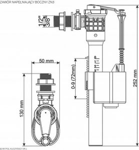 KK-Pol Zawór Napełniający 1/2-3/8" POM ZN3 (ZN3/118/0/T) 4