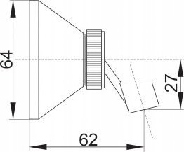 Hydroland UCHWYT NATRYSKU PUNKTOWY PRZEGUBOWY CHROM-TWORZYWO ( N.UPP ) // N.UCHW.NTR.PRZEG 2
