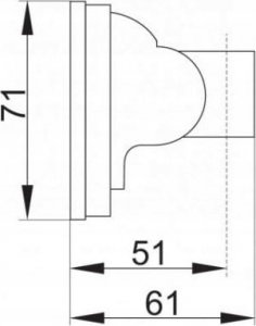 Hydroland UCHWYT NATRYSKU PUNKTOWY UCHYLNY CHROM (N.UPU) // N.UCHW.NTR.UCH 2