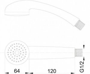 Słuchawka prysznicowa Hydroland RĄCZKA NATRYSKU KASIA 1-FUN.CHROM // RN.00.KASIA 3
