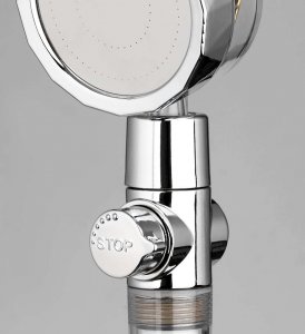 KFA 842-065-00 RĄCZKA NATRYSKU MOZA 3-FUNK. OKRĄGŁA CHROM // RN.00.MOZA-CHROM 16