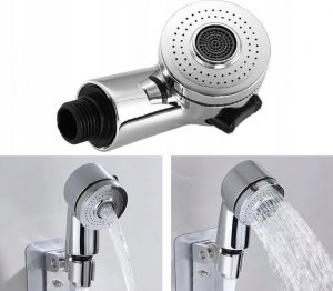 KFA 842-065-00 RĄCZKA NATRYSKU MOZA 3-FUNK. OKRĄGŁA CHROM // RN.00.MOZA-CHROM 2