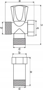 Hydroland Zawór do pralki lub zmywarki do większości baterii ściennych 1/2"x 3/4" 4