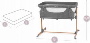 MoMi Łóżeczko Dostawne Turystyczne 4w1 Smart Bed 9