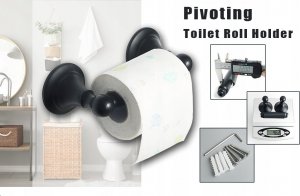 Hansgrohe Uchwyt na papier toaletowy z półką, czarny matowy 9