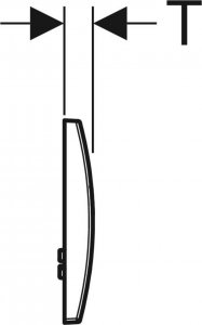 Przycisk spłukujący Geberit Przycisk uruchamiający Geberit Delta20, przedni, chrom błyszczący [1/10/180] 2