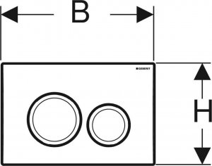 Przycisk spłukujący Geberit Przycisk uruchamiający Geberit Delta20, przedni, chrom błyszczący [1/10/180] 4