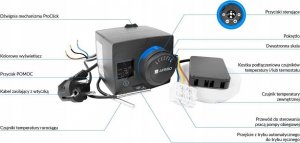 Afriso Regulator stałotemperaturowy ACT 443 ProClick, 2 czujniki, 230 V AC, 10-90°C z funkcją sterowania pompą 4