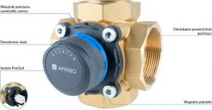 Afriso Zawór mieszający 4-drogowy obrotowy ARV 487 ProClick DN50, Rp2", Kvs 40 5