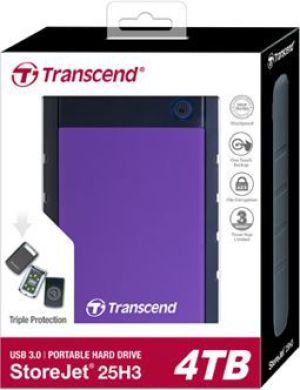 Dysk zewnętrzny HDD Transcend 25H3 4TB Czarno-fioletowy (TS4TSJ25H3P) 2