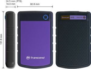 Dysk zewnętrzny HDD Transcend 25H3 4TB Czarno-fioletowy (TS4TSJ25H3P) 4