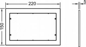 Przycisk spłukujący Tece TECEnow - Ramka dystansowa czarna 4