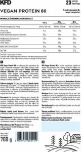 Kfd KFD Vegan Protein 80 - 700 g (białko wegańskie premium) waniliowy odżywka 2
