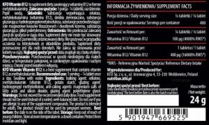 Kfd KFD Vitamin B12 Forte - 100 tabletek dla wegan wparcie pracy mózgu 2