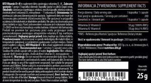 Kfd KFD Vitamin D3+K2 (MK-7 Z natto) - 200 kapsułek zdrowe kości 2