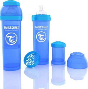 Twistshake Antykolkowa butelka do karmienia, niebieska 330ml 1