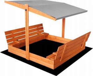 SunWood Piaskownica Drewniana Daszkiem Zamykana 140 Kolory 11