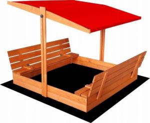 SunWood Piaskownica Drewniana Daszkiem Zamykana 140 Kolory 9