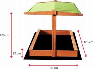 SunWood PIASKOWNICA DREWNIANA IMPREGNOWANA DASZKIEM KOLORY 11