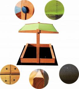 SunWood PIASKOWNICA DREWNIANA IMPREGNOWANA DASZKIEM KOLORY 5