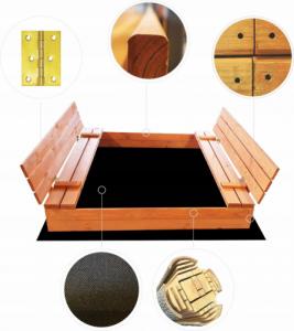 SunWood PIASKOWNICA DREWNIANA IMPREGNOWANA SKŁADANA 140 2