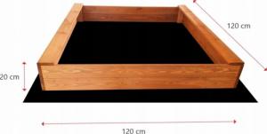 SunWood Piaskownica Drewniana Impregnowana SLIM 120 GRATIS 5