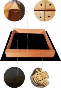 SunWood Piaskownica Drewniana Impregnowana SLIM 120 GRATIS 6