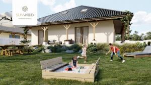 SunWood Piaskownica Impregnowana Drewniana Zamykana 12