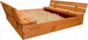 SunWood Piaskownica Impregnowana Drewniana Zamykana 4