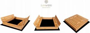 SunWood Piaskownica Impregnowana Drewniana Zamykana 8