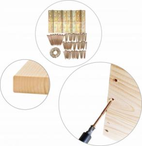 SunWood PIASKOWNICA Z ŁAWECZKAMI ZAMYKANA 140x140 8