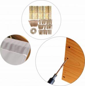 SunWood Piaskownica zamykana z daszkiem i ławkami 120X120 5