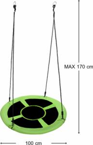 Huśtawka SunActive Huśtawka Wisząca Bocianie Gniazdo Ogrodowa 100CM 13