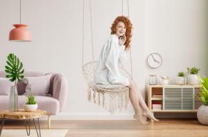 SunActive Fotel Huśtawka Wisząca Gniazdo Ogrodowy PODUSZKA 4