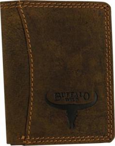 Buffalo Wild Mały, skórzany portfel męski na karty Buffalo Wild NoSize 1