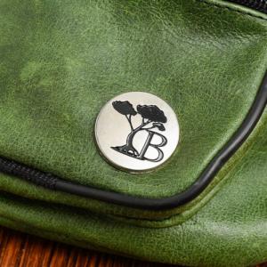 Zielona Nerka saszetka skórzana solidna BELTIMORE logo F40 NoSize 3