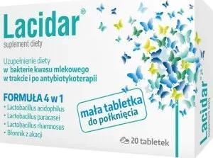 Ranbaxy Ranbaxy Lacidar, Suplement Diety 20 Tabletek 1