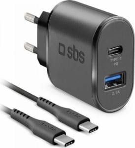 Ładowarka SBS Mobile 1x USB-A 1x USB-C 3 A (TEKITTRPDCCK) 1
