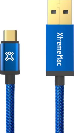 Kabel USB XtremeMac USB-A -> USB-C Niebieski 1.2m (XCL-UCAP-23) 1