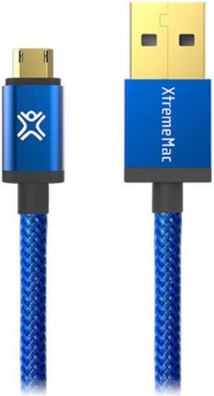 Kabel USB XtremeMac Premium USB A -> Micro USB Niebieski 1.2m (XCL-RMU-23) 1