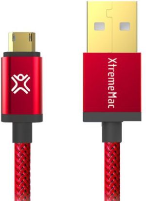 Kabel USB XtremeMac Premium USB A -> Micro USB Czerwony 1.2m (XCL-RMU-73) 1